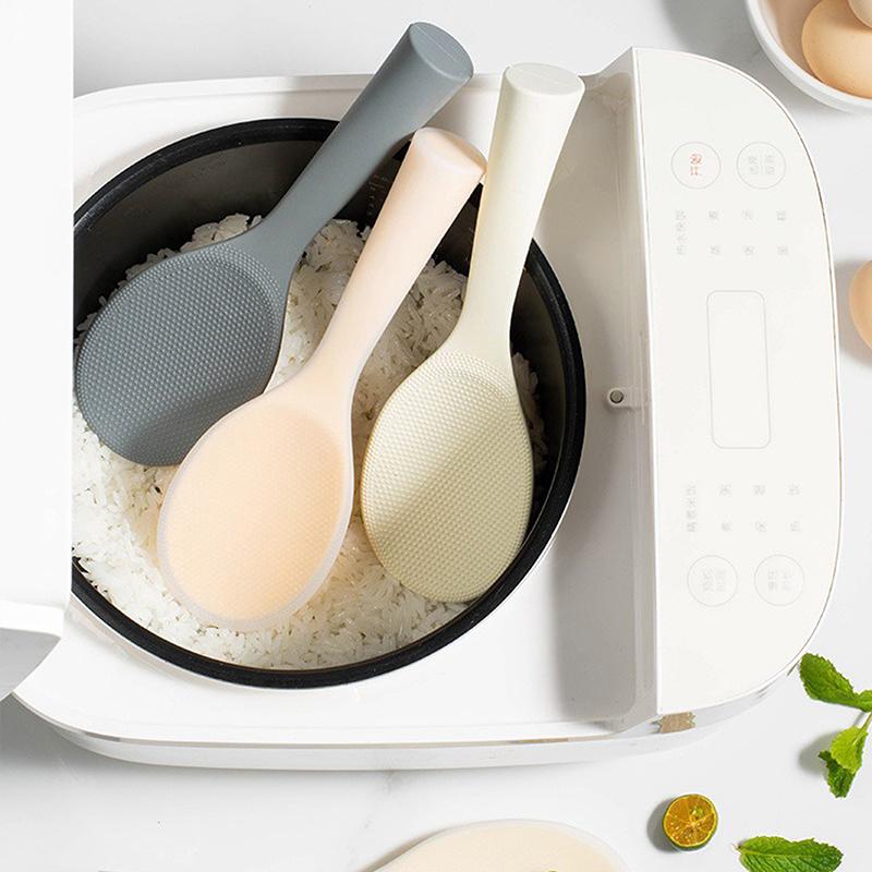 1Pc Silicone Rice Spoon Kitchen Ladle Non-Stick Saucepan Electric Rice Cooker Cooking Scoop Household Items