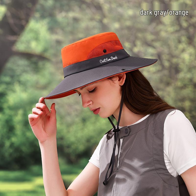 Premium Outdoor Sun Protection Mountaineering Hat - Large Brim, Breathable, Unisex