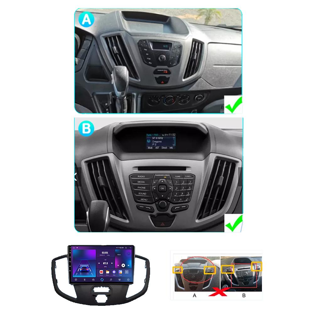 Android Carplay Car Radio For Ford Transit Tourneo Custom 2015- 2018 Multimedia Player Head Unit Stereo GPS Navigation BT WIFI 2+32GB