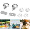 Stainless Steel 2pcs Track Mount Tie Up Eyelet Kayaking Mounting Replacement Kit Kayak Tie Down Eye Bolt for Bungee Cord Rope
