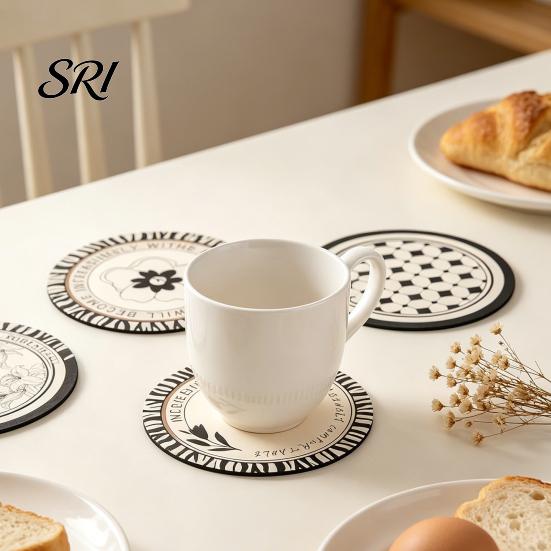 Hitzebeständige Untersetzer Retro Diatomeenerde Untersetzer Hitzebeständige Tischsets Schnelltrocknende Saugfähige Matten für Tassen Becher Schüsseln mit Zebra-Muster Rutschfest Wiederverwendbar