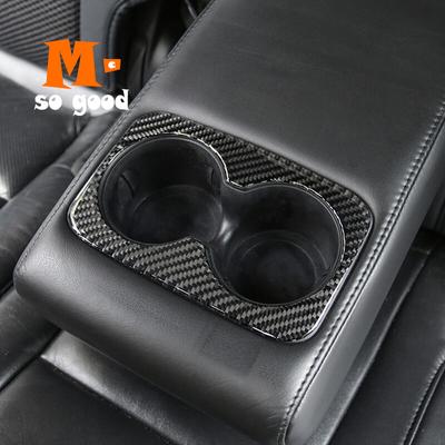 ABS Carbon Fibre 2014-2017 For Jeep Grand Cherokee Car Rear Water Cup Frame Cover Trims Car Interior Accessories Styling
