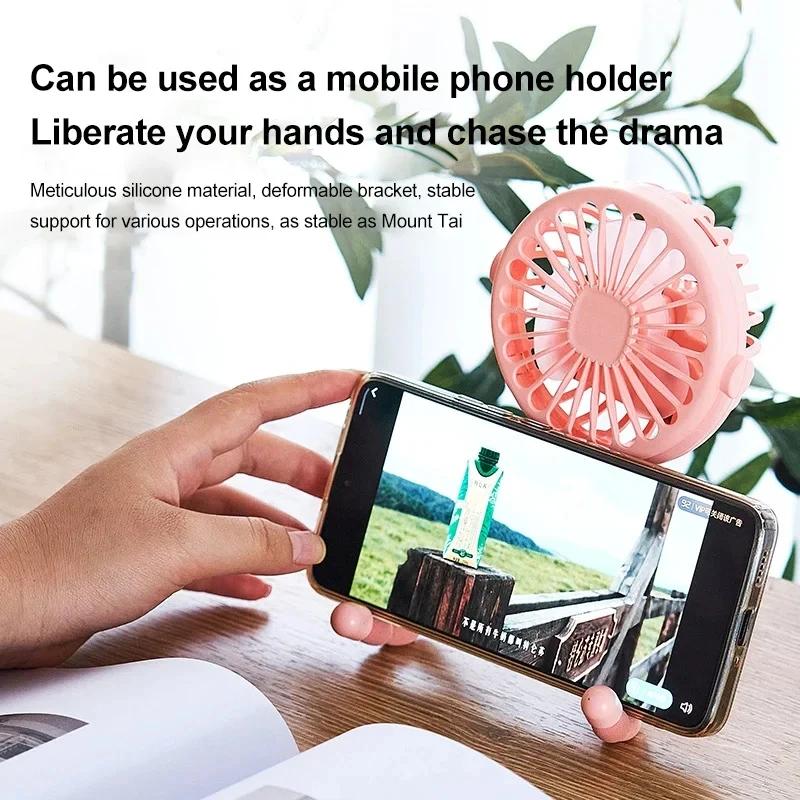 USB Rechargeable Octopus Multifunctional Mini Fan Fixable Small Fan Portable Desktop for Baby Stroller Bicycle with Soft Wind