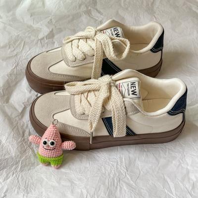 Retro-deutsche Trainingsschuhe für Frauen 2023 Frühjahr neue farblich passende flache Internet-Promi-All-Matching-Casual-Sport-Board-Schuhe Ins