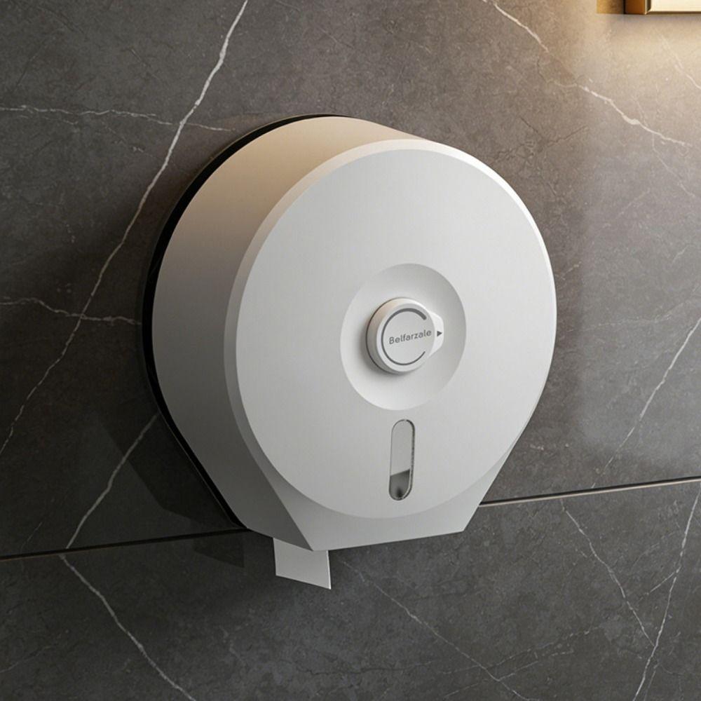 Wall Mounted Large Roll Paper Holder No Punching Toilet Paper Dispenser Hotel Room