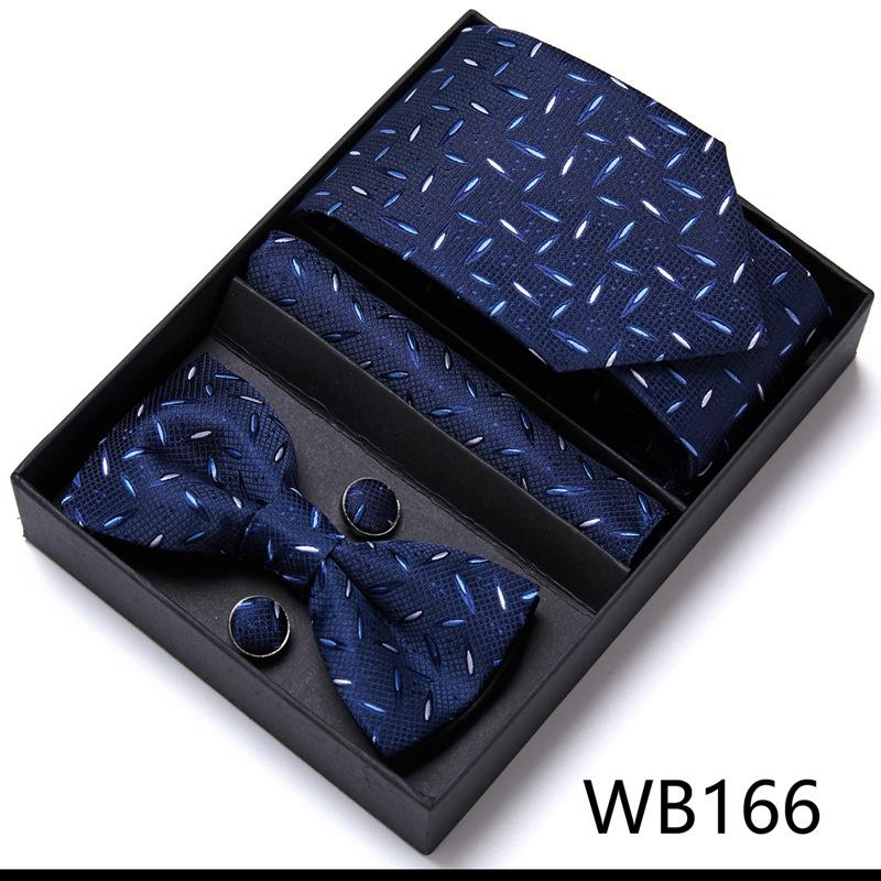 Conjunto de Corbata y Pajarita para Hombre Caja de Regalo Conjunto de 6 Piezas Corbata de Grupo Vestido de Negocios Corbata de Boda