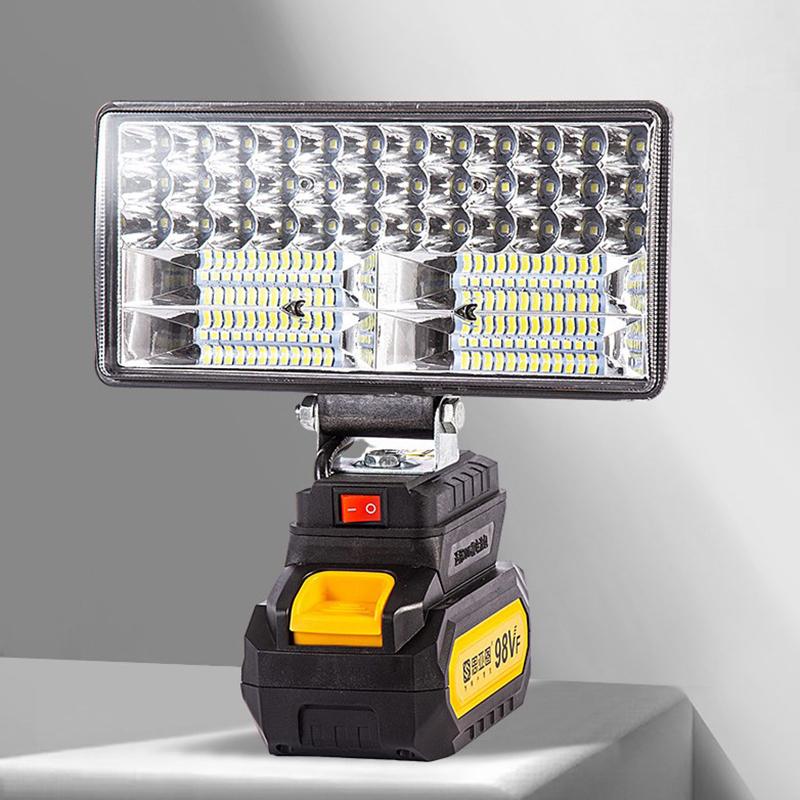 Per batteria Makita 18V Li-Ion Luce da lavoro a LED Torcia 3/4 di pollice Lampada portatile di emergenza Proiettore Lampada da campeggio