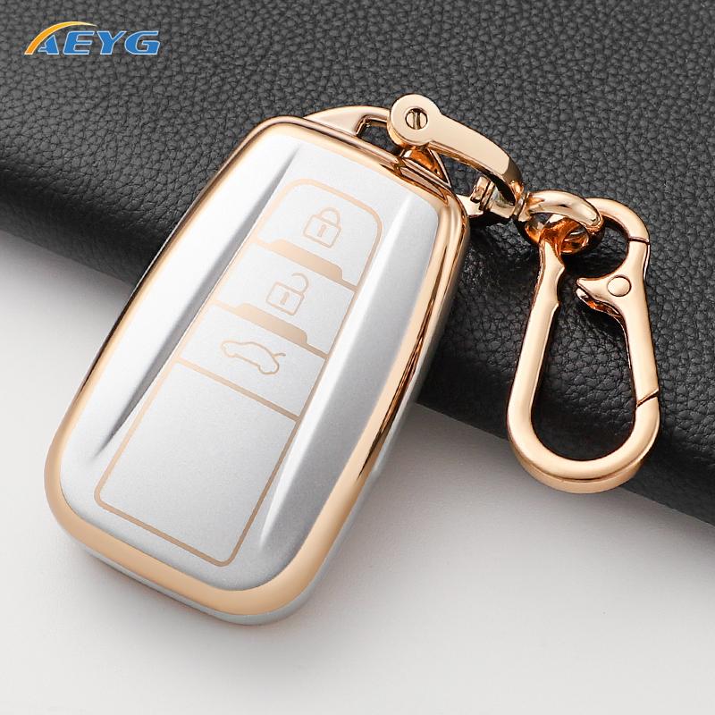 3/4 Buttons Tpu Car Key Case Protector Accessories For Toyota Chr Camry Corolla Rav4 Highlander C-Hr Prius Land Cruiser Prado