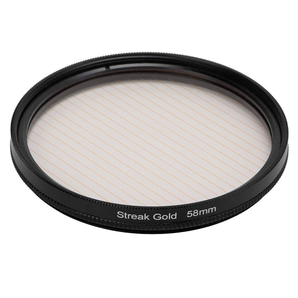 Gold Streak Anamorphic Effect Filter UHD Optical Glass Waterproof Scratch Resistant for Camera Lens