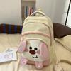 New high-value, fresh and sweet original style cute dog backpack women's lightweight large-capacity backpack
