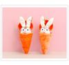 Kawaii Plush Carrot Keychain Bunny Hiding in Carrot with Zipper Pouch Cute Cartoon Animal Plush Toy for Bag Gift for Kids Adults