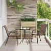 VidaXL Stackable Garden Chairs 2 Pcs Brown Textilene Fabric 318779