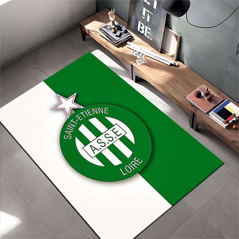 Saint-Etienne Logo Green Carpet Suitable As a Non-slip Mat for the Living Room or Bedroom Sofa