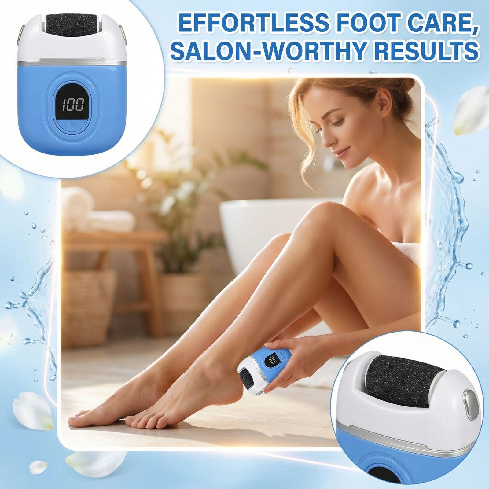 Бытовая электрическая пемза для ног для удаления огрубевшей кожи с ног, модель с зарядкой синий