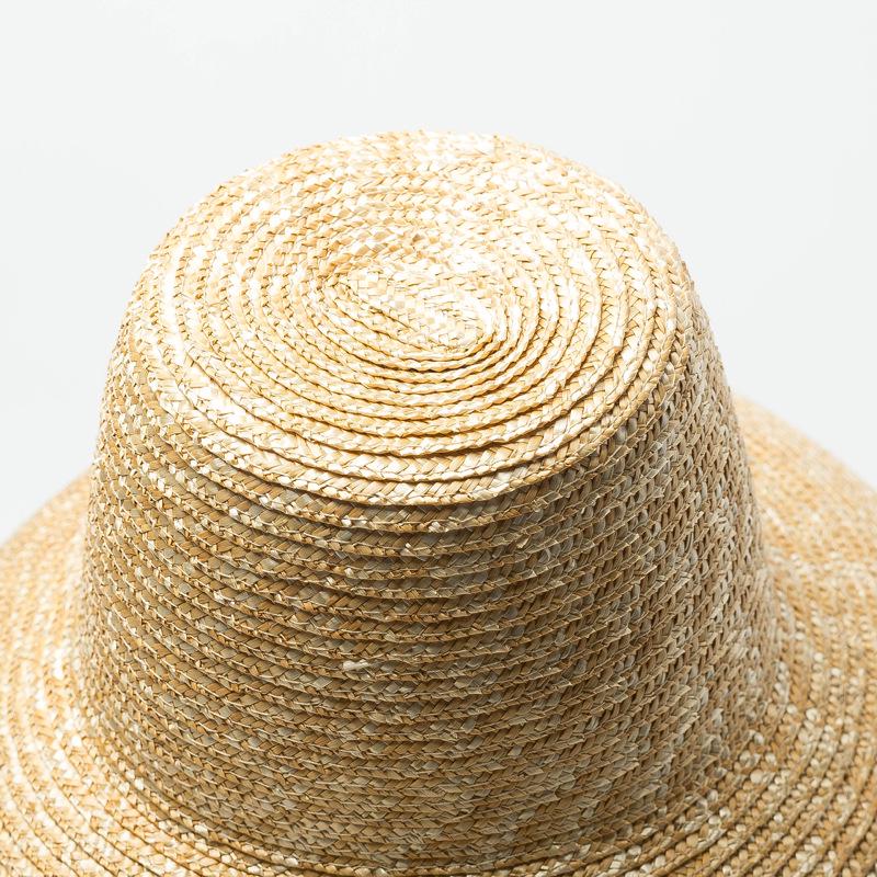 European and American Fashion Retro High-top Big-eave Straw Straw Hat Outdoor Sunscreen Sunshade Concave Shape Big-edge Straw Straw Hat