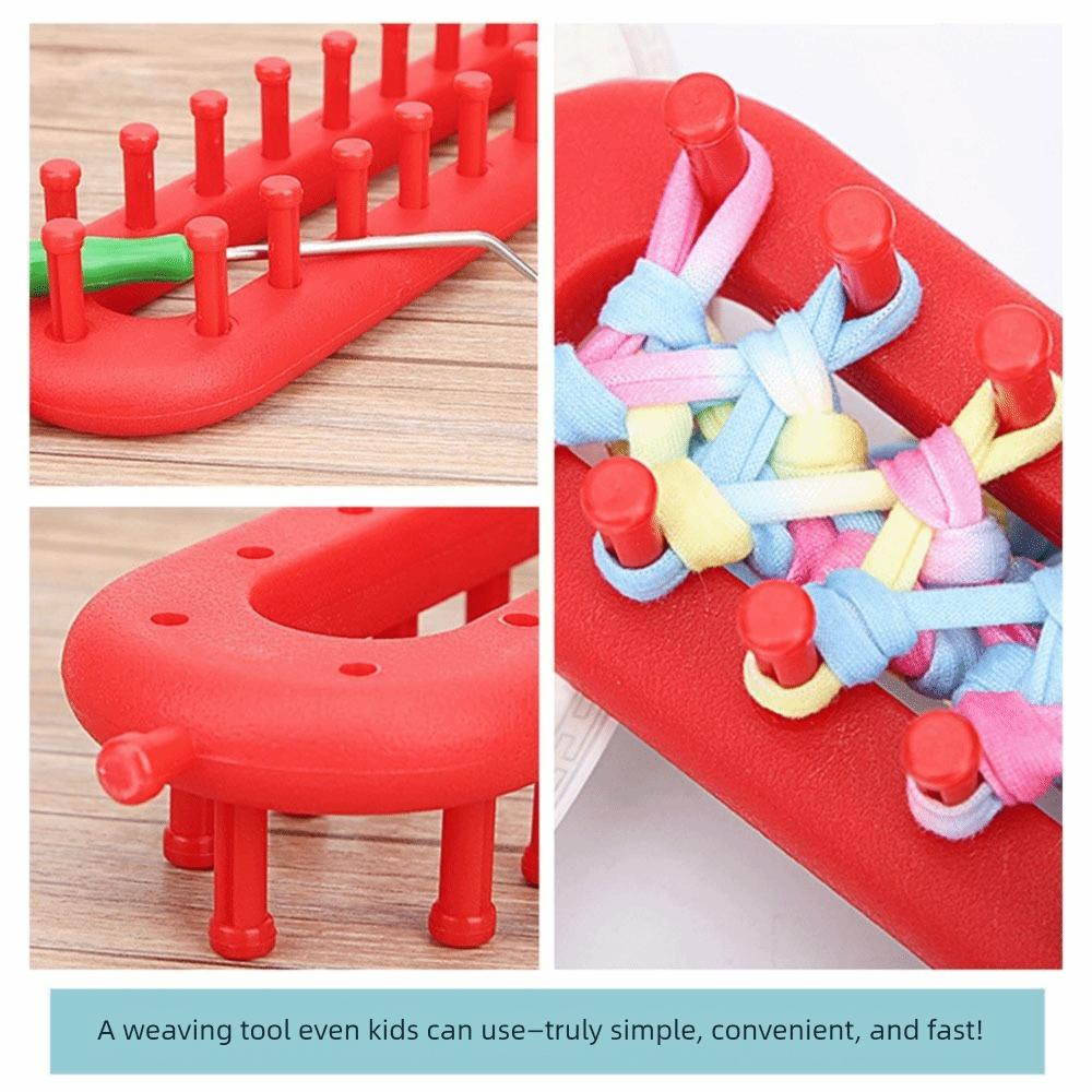 DIY Weaving Loom Knitting Kit 26/36/47/58cm Braiding Tool Portable Wool Knitter
