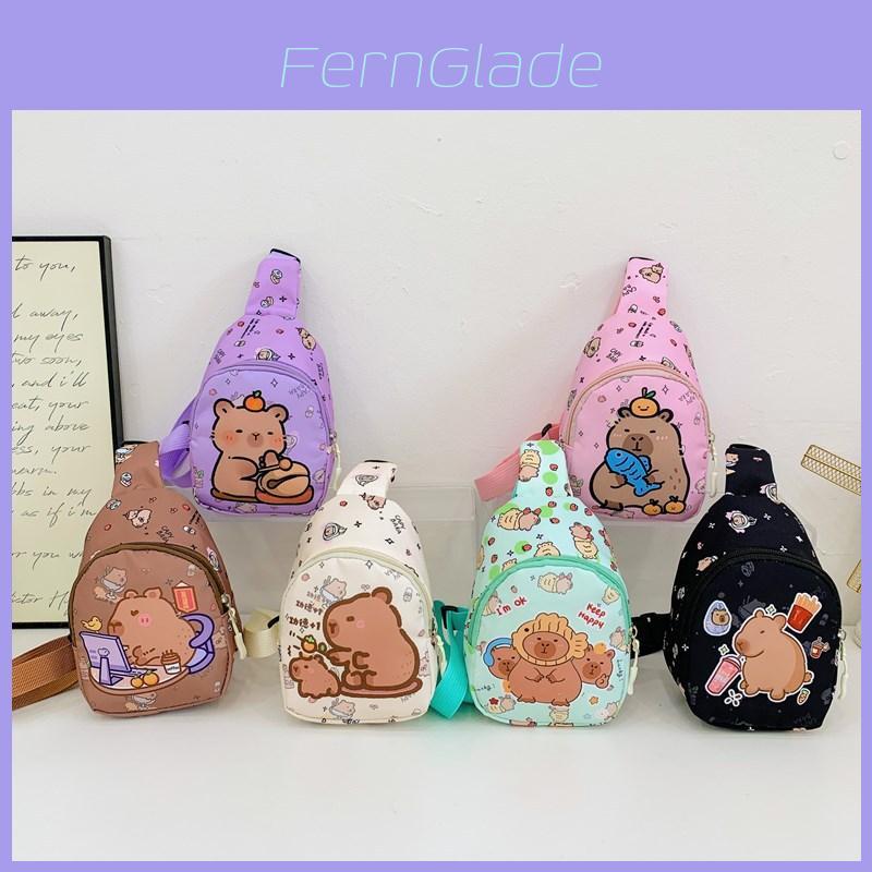 Cute Animal Print Kids Crossbody Bag With Breathable Nylon For Everyday Use Characters Included)