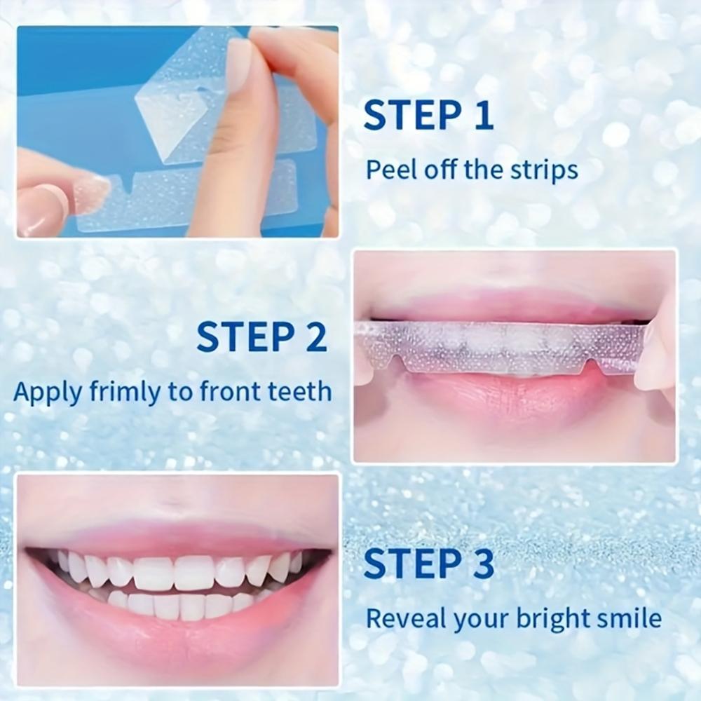 Professional 9D Teeth Whitening Strips Advanced Stain Removal Yellow Teeth Treatment Safe Enamel Protection Fast Visible Results