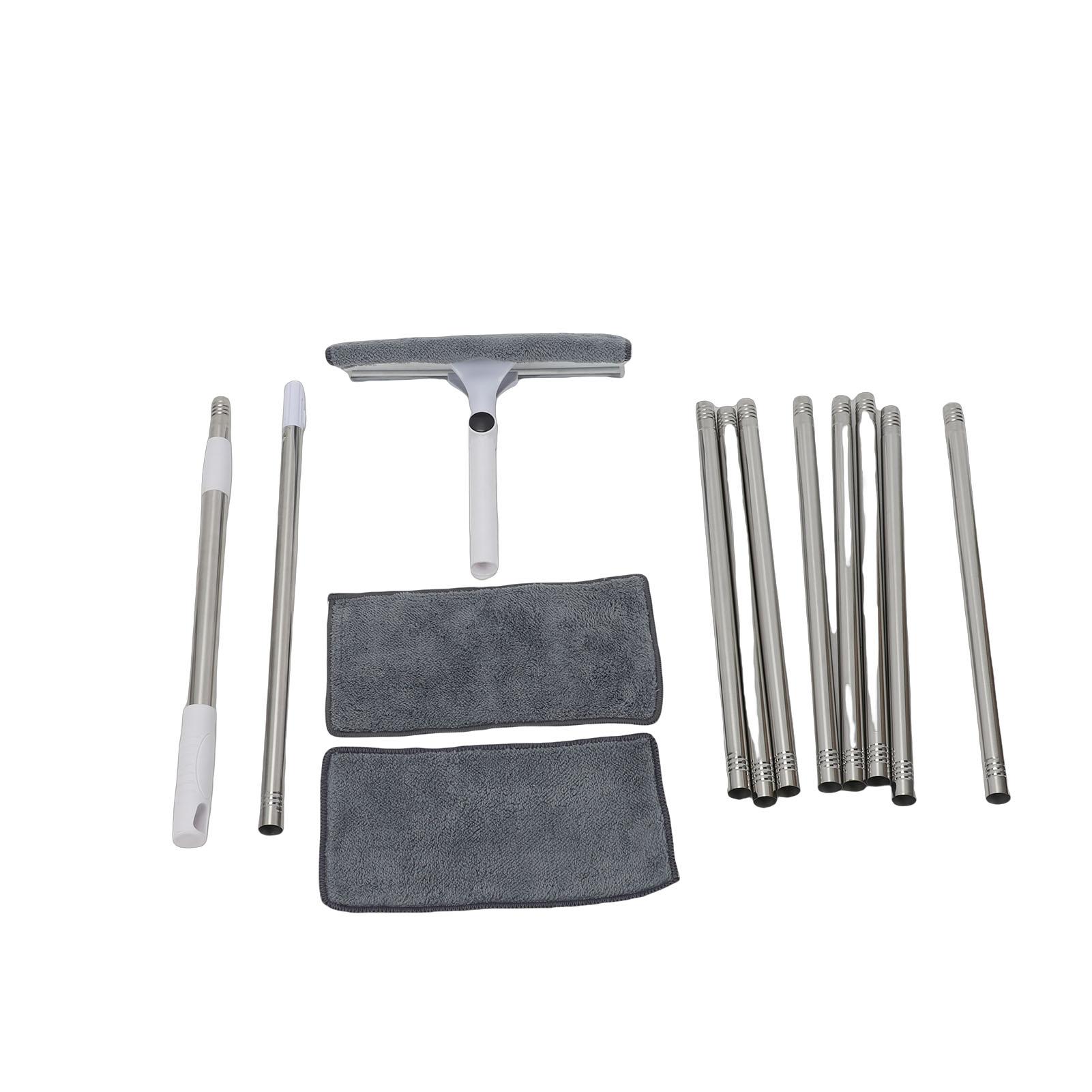 Window Squeegee Multifunctional 180 Rotatable Window Clning Tool with Extension Pole for Wall Door