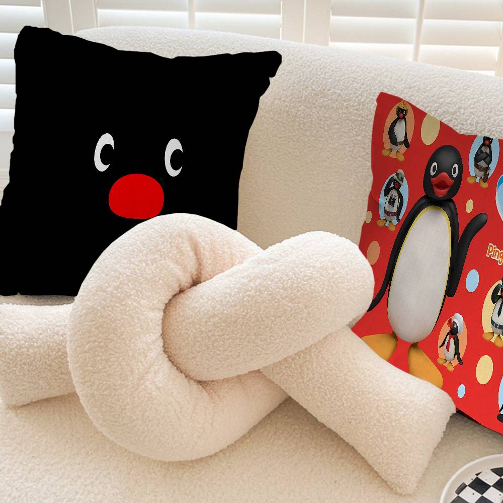 Pingu Pinga Penguin Cushion Cover Pillow Cover Decor Pillowcase Printed Cushion Case for Couch