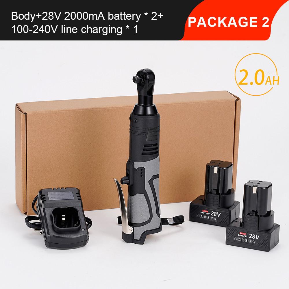 Chave de Catraca Elétrica em Ângulo Reto 3/8 Conjunto de Ferramentas Elétricas Portáteis Chave de Impacto Elétrica Sem Fio Chave de Fenda