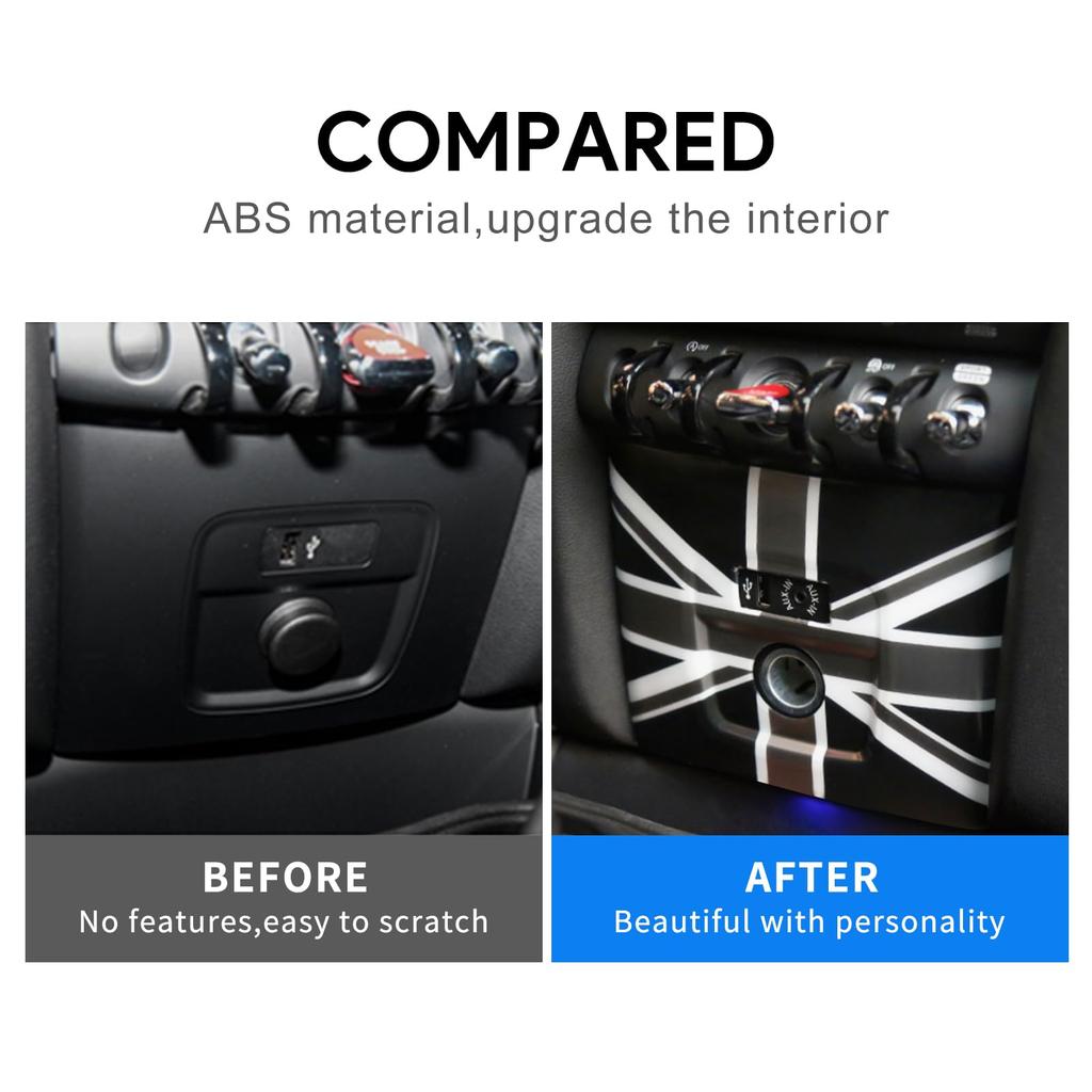 FDAIUN For BMW Mini F60 Dedicated Center Console, Cigarette Lighter, Interior Cover, Trim, ABS