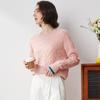 Komon Boca Women's Crew Neck Cable Knit Cashmere Sweater
