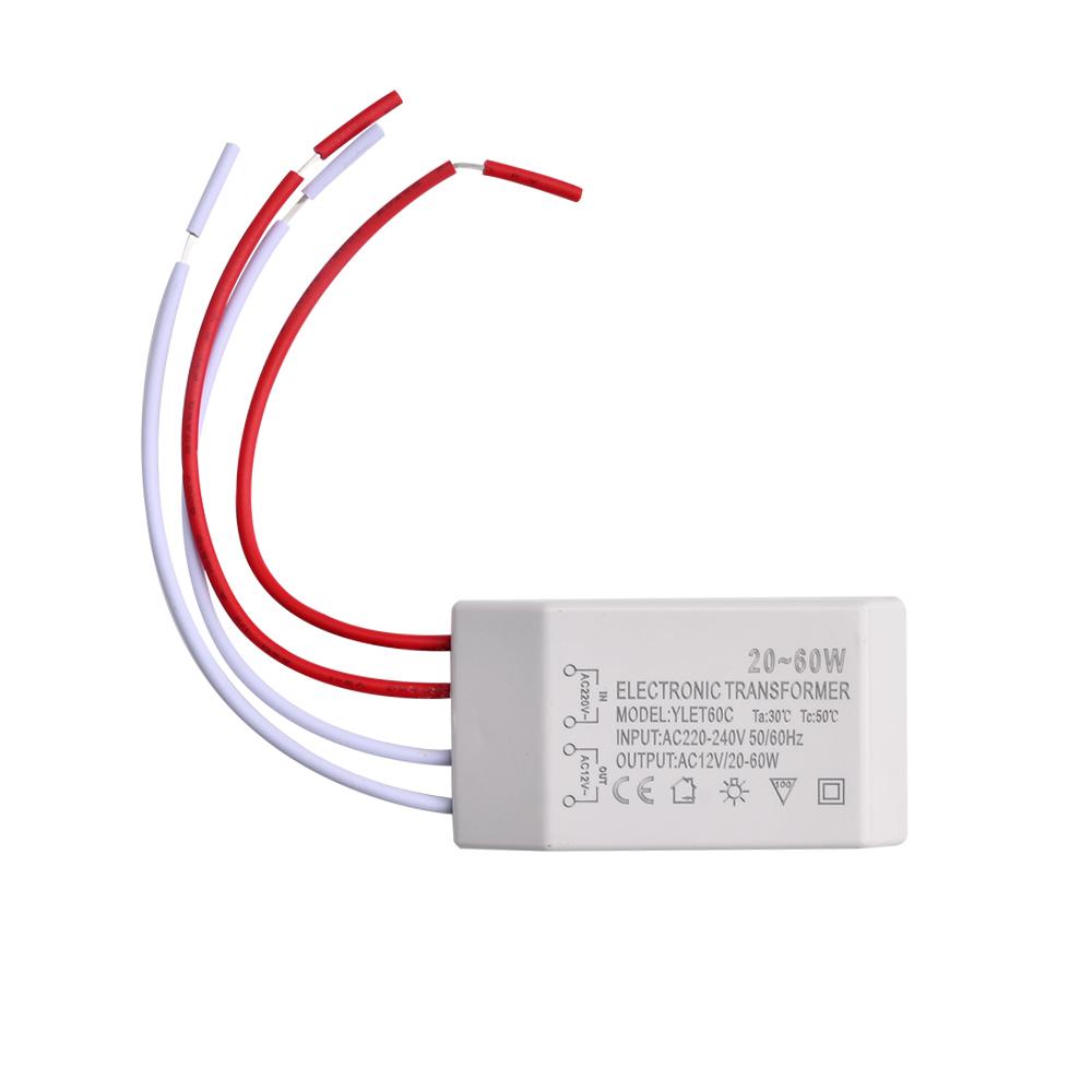 20-60W 220V auf AC12V LED Lampenlicht Elektronischer Transformator Adapter Qualitäts-Elektroniktransformatoren für Leuchten