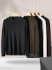 Plus Size Men's Crew Neck Sweater - Autumn 2025 Collection, Solid Color, Extra Large, Loose Fit Knitwear