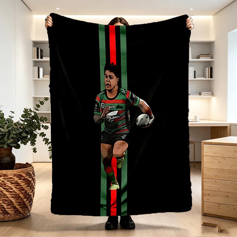 South Sydney Rabbitohs Print Blanket - Soft & Comfortable, for Bedroom, Travel, Sofa, Home Decoration - Birthday Christmas Gift for Friend