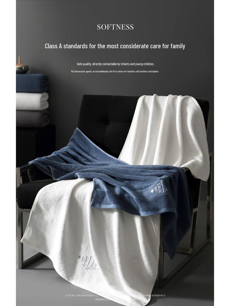 7A Antibacterial High-Grade Pure Cotton Bath Towel, Water Absorbent, Suitable for Adults, Men & Women, Five-Star Hotel Quality