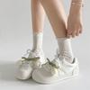 Queen Fan retro flat-bottomed ballet style little white shoes women's shoes 2025 new summer thin styles with skirts Dexun shoes