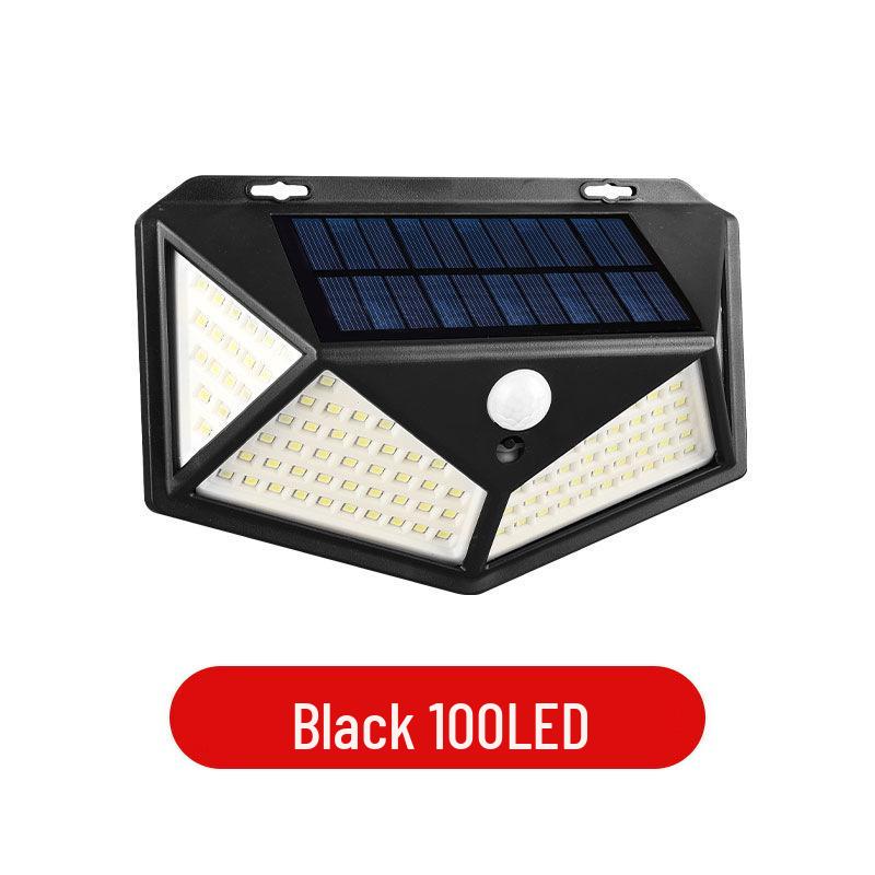 Cross-Border Solar Wall Lamp: Four-Sided Luminous Induction Light for Courtyard and Stairs