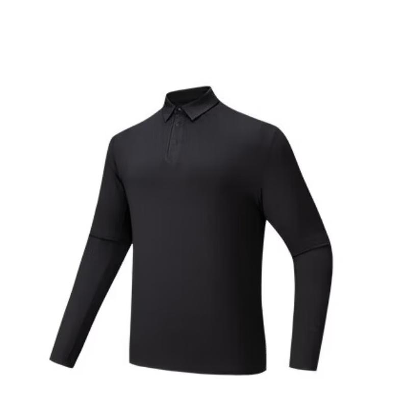 ANTA Men s Business Casual Long Sleeve Polo T-Shirt 3XL