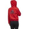 adidas Floral Logo Fleece-Lined Hooded Jacket Women Jacket Red GG0769