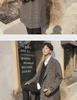 Herren Trendiger Doppelreiher Woll-Plaid Trenchcoat - Herbst/Winter Koreanischer Hong Kong Stil, Übergröße verfügbar