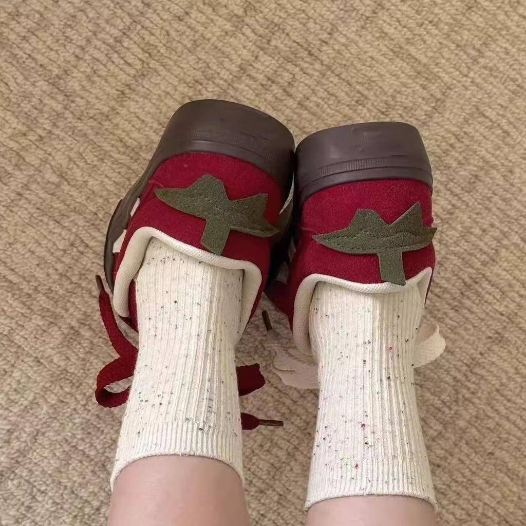 2025 spring and summer new American retro board shoes women's platform ins tide niche versatile sports leisure skateboard shoes