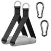 1Pair Metal Gym Handles Resistance Bands Exercise Cable Machine Home Fitness Equipment Double Webbing Non-slip Grip