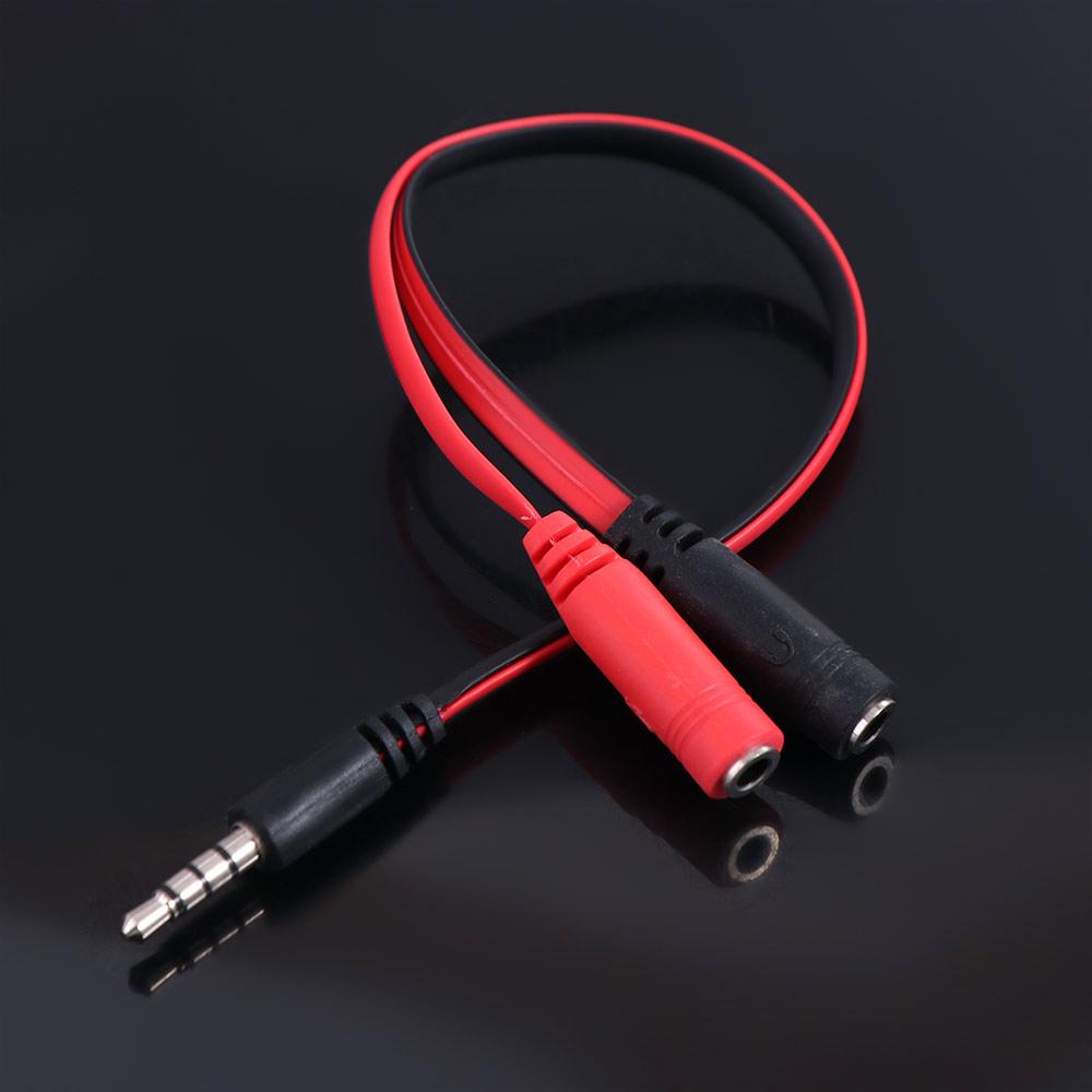 Audiokabel 3,5 Klinke Audio Splitterkabel 1 Buchse auf 2 Stecker Tragbar Smartphone