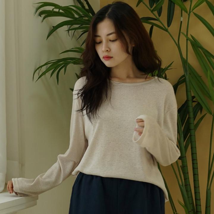 LARTIGENT Mtof2 Knit L Sleeve Tee(Beige)