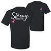 Strong Joshua 1:9 Breast Cancer Front and Back Men Graphic T- Shirt