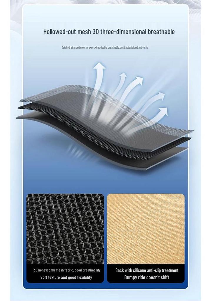 Summer Ventilated Car Seat Pad with 12V/24V Fan, Cooling, and Massage Cushion for Trucks