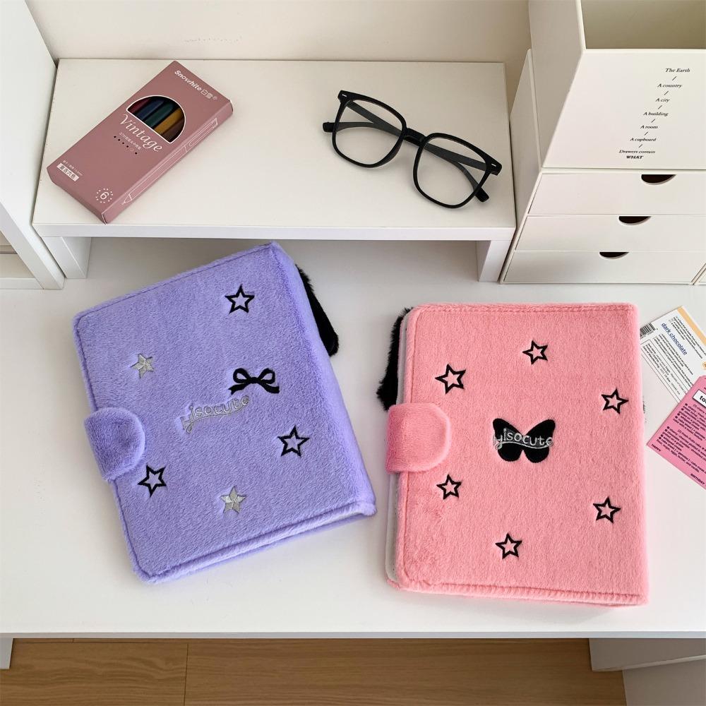 

Звезда Плюшевый Коттедж Фотоальбом Bow Chasing Idol Card Binder Плюшевый держатель для фотокарточек Купоны фиолетовый