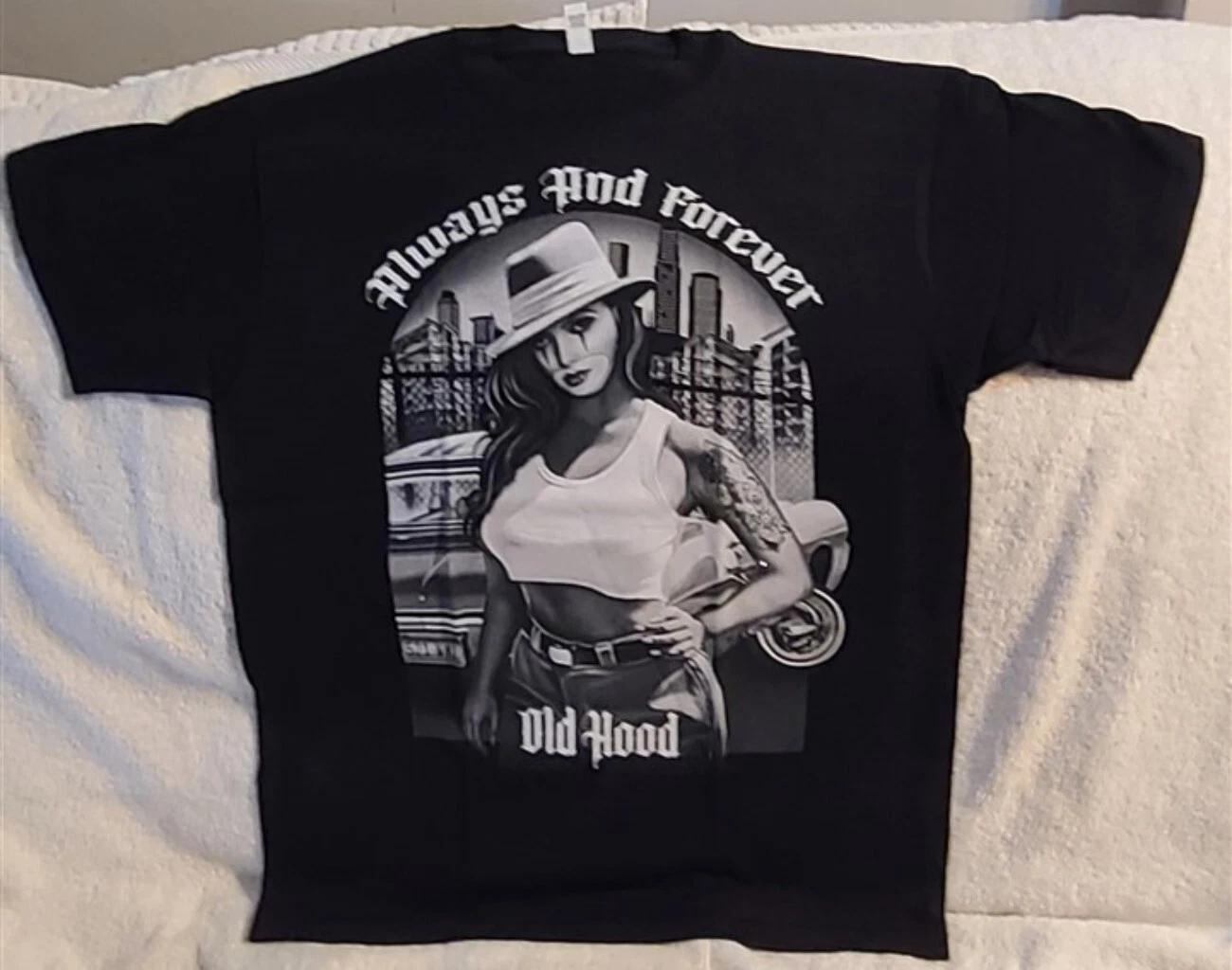 

ALWAYS AND FOREVER CLOWN DAY OF DEAD GANGSTER GIRL OLD HOOD CAR CITY T-shirt S
