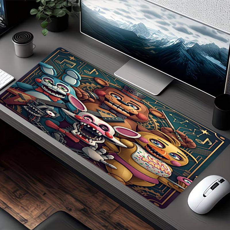 Five Nights at Freddy's Druck-Mauspad, für Tastaturauflage Laptop-PC-Matte für Büro-Heimgebrauch, Schreibtischdekoration, Perfektes Geburtstagsgeschenk für Gamer