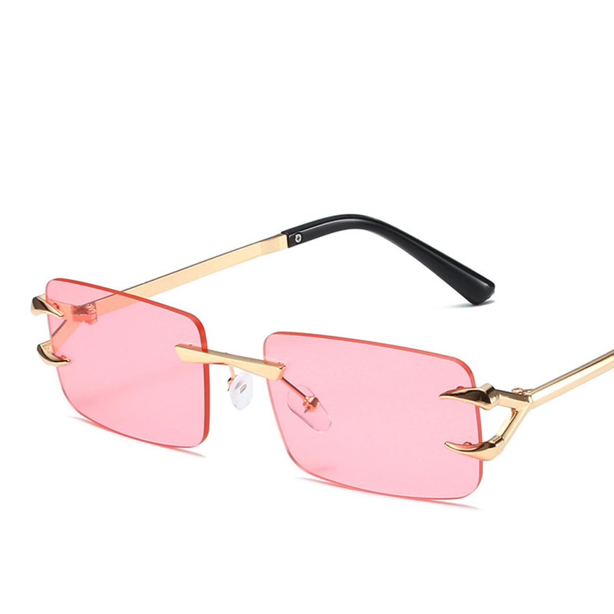 

Нові безрамкові окуляри Cut Edge із сонцезахисними окулярами Devil Claw, модні, барвисті, привабливі сонцезахисні окуляри as shown in the picture рожевий