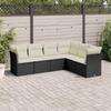 VidaXL Garden Lounge Set with Cushions 6 Pcs, Patio Sofas, Patio Furniture Set, Outdoor Furniture, Black 3249515