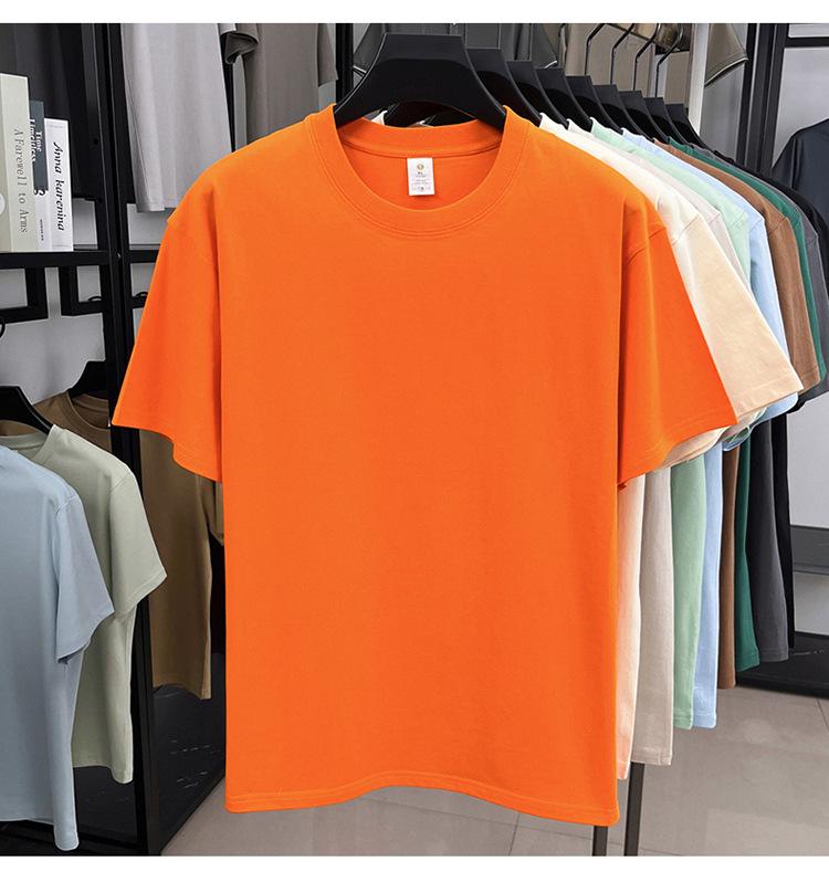 Men's 100% Cotton Casual Short-Sleeve Round Neck T-shirt - Solid Color, Summer Style