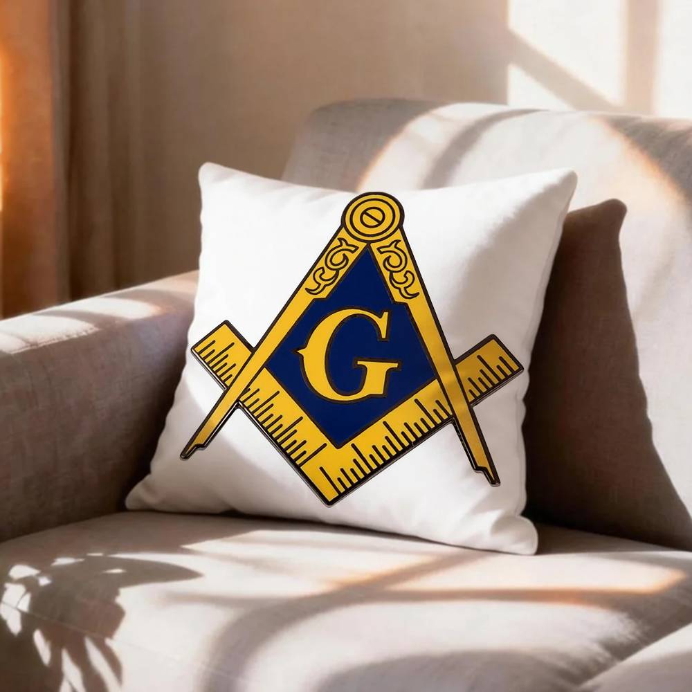 COOL FFreemasonry Symbol Pillow Case Pattern Printed Pillowcase For Living Room Sofa Cushion Cover