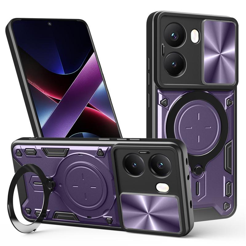 For Poco X7 Pro 5G Case Slide Lens Shockproof Back Cover for Poko Little X7 X7 Pro X7pro Pocox7pro Car Magnetic Ring Stand Funda